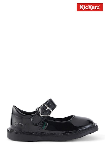 Kickers Adlar Heart Mary-Jane Patent Leather Shoes heights (512995) | £42
