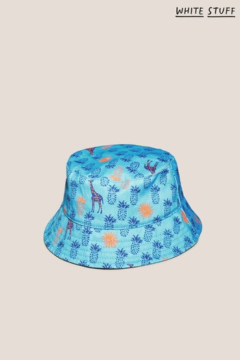 White Stuff VON Blue Printed Bucket Hat (513034) | £12