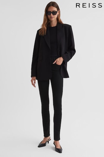 Reiss Black Shadow Margot Paige Skinny High Rise tomboy Jeans (513108) | £220