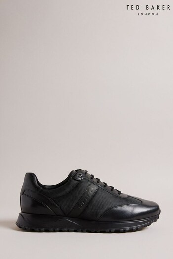 Ted Baker Marckus Leather Light Sole Black Trainers (513220) | £130