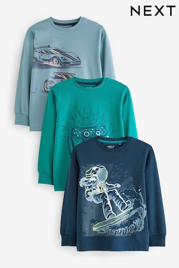 Minerals Multi Long Sleeve Graphic T-Shirts Coen 3 Pack (3-14yrs) (513340) | £24 - £32
