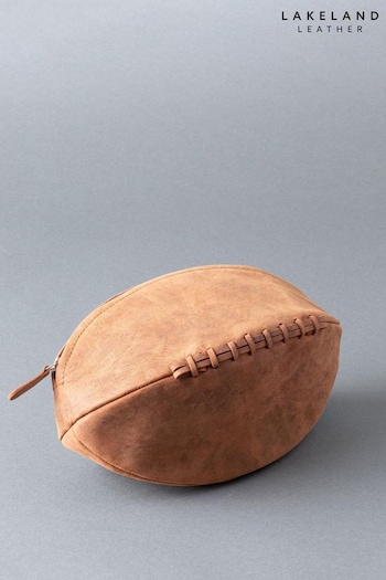 Lakeland Leather Natural Hunter Rugby Ball Wash Bag (513381) | £40