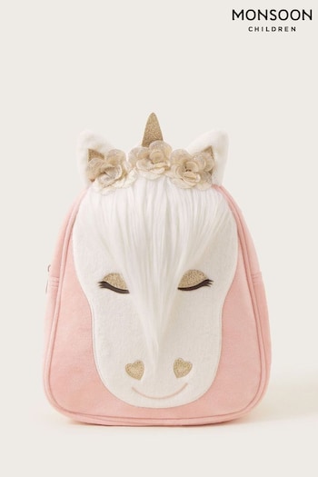 Monsoon Pink Felicity Unicorn Backpack (513464) | £24