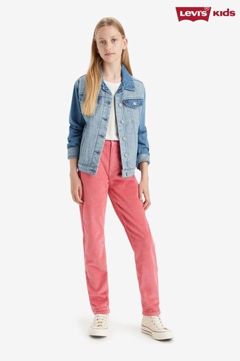 Levi's® Pink Mini Corduroy Mom Jeans Retro-Karomuster (513489) | £55 - £60