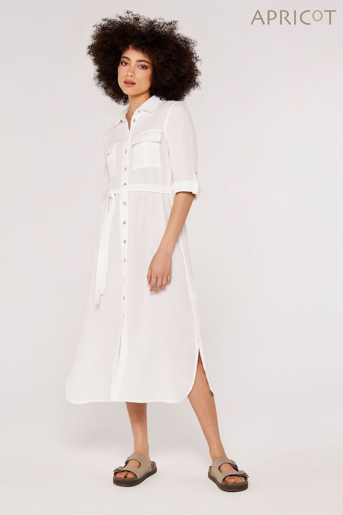 Buy Women s Cream Utility Dresses Online Next UK