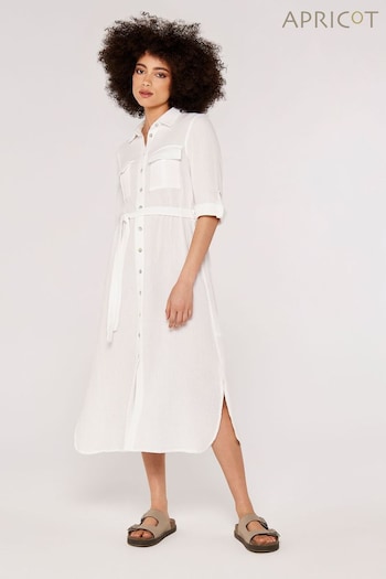 Apricot Cream 2 Pocket Midi Shirt Dress (513508) | £39
