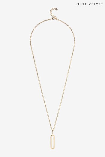 Mint Velvet Gold Tone Oval Necklace (513680) | £29