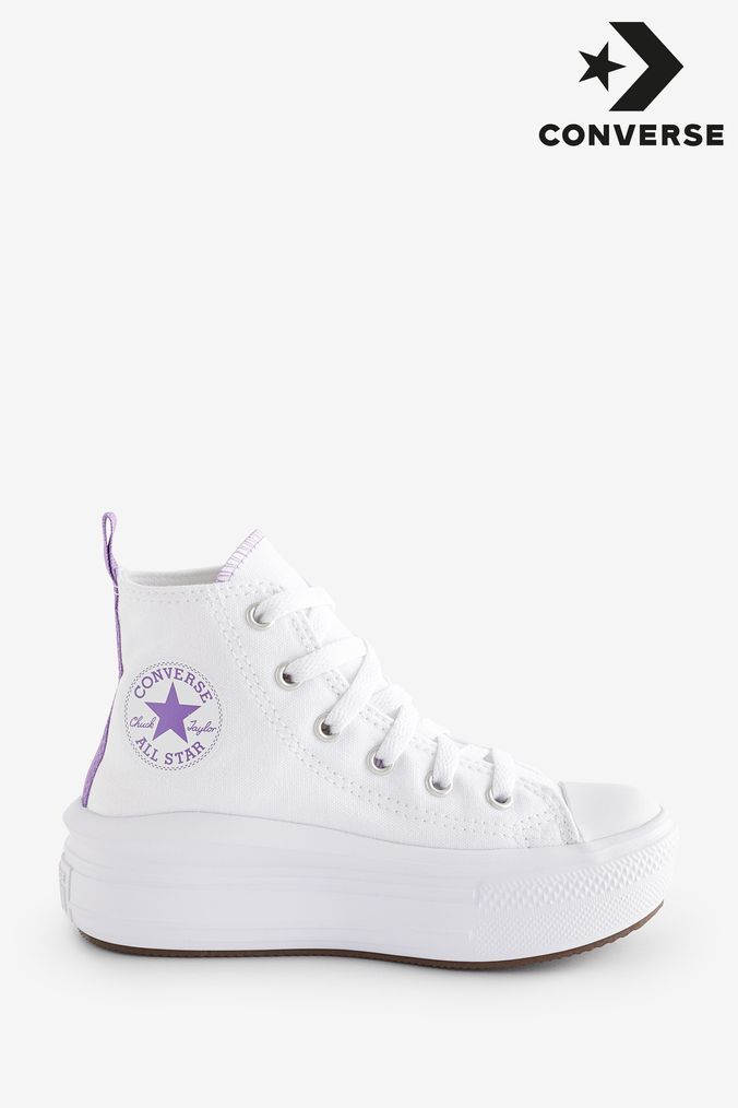 Girls purple converse boots deals