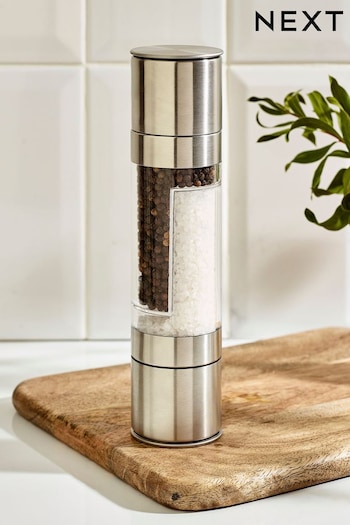 Steel Two in One Salt and Pepper Grinder (513923) | £14