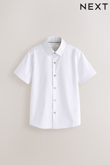 White Short Sleeve Shirt (3-16yrs) (513930) | £9 - £14