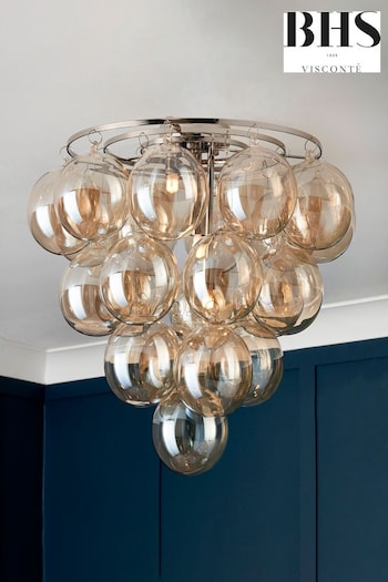 Visconte by BHS Champagne Gold Maiori 2 Light Flush Ceiling Light (513988) | £150