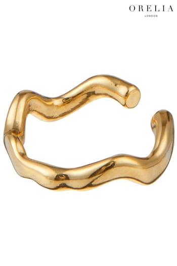 Orelia London 18K Gold Organic Wave Single Ear Cuff (514316) | £15