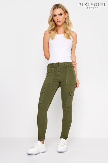 PixieGirl Petite Green Patch Pocket Skinny Utility Jeans (514448) | £45