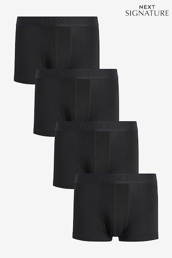 Signature Black Bamboo 4 pack Hipster Boxers (514516) | £24