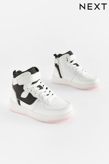 Pink Mono Retro High Top Trainers (514557) | £28 - £35