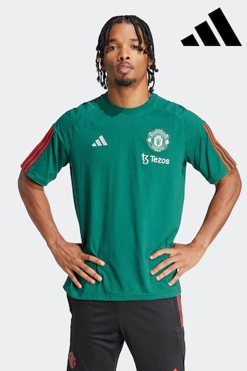 adidas cq2900 Green Manchester United Tiro 23 Training T-Shirt (514655) | £38