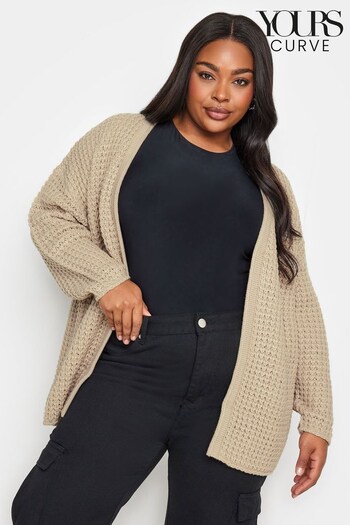 Yours Curve Natural Waffle Knit Cardigan (514680) | £31