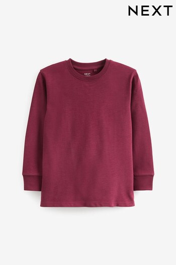 Burgundy Red Long Sleeve Cosy T-Shirt (3-16yrs) (514743) | £5 - £8.50