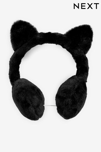 Black Fluffy Ear Warmers (515738) | £8