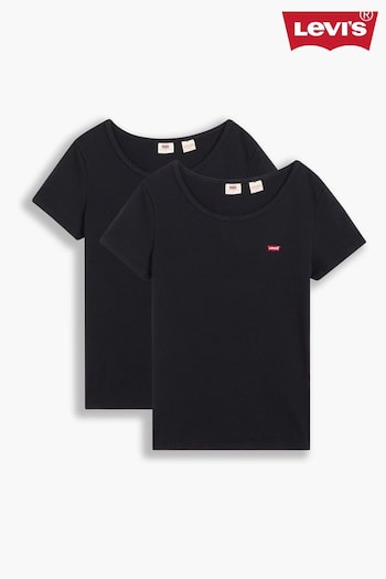 Levi's® Black Crew Neck T-Shirts 2 Pack (516410) | £35