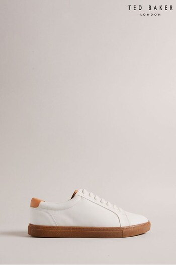 Ted Baker Udamou Leather White Trainers (516589) | £110