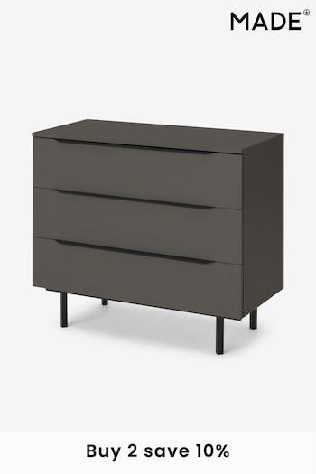 MADE.COM Graphite Grey Damien Standard Chest of Drawers (516820) | £329