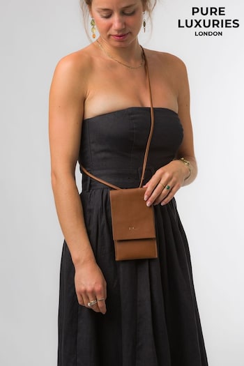 Pure Luxuries London Rina Nappa Leather Cross-Body Phone Bag (516958) | £29