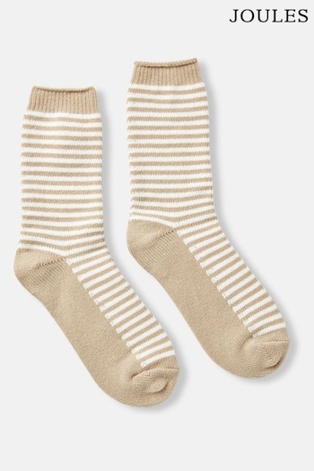 Joules Cosy Cream Striped Bed Socks (517012) | £9.95