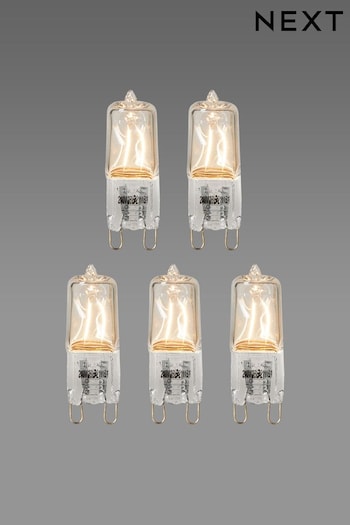 5 Pack 28W G9 Halogen Light Bulbs (517041) | £7