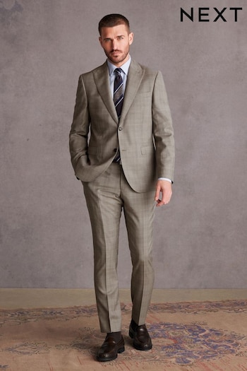 Neutral Slim Fit Signature Check Suit (517051) | £149