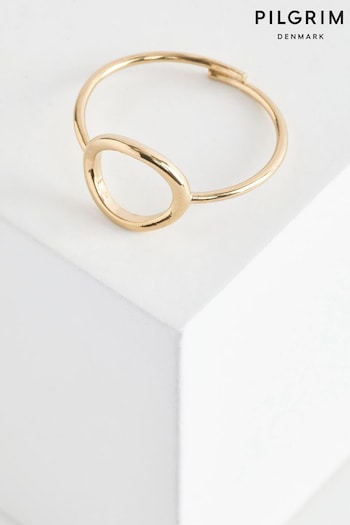 PILGRIM Gold Plated Recycled Lulu Circle Ring (517139) | £15