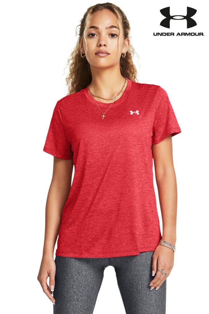 Under armour t shirts women outlet red