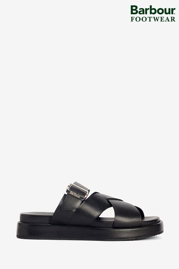 Barbour® Black Black Annalise Chunky Mule Alpha Sandals (517296) | £100
