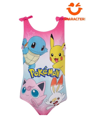 Character Pink Pokemon Girls Printed Tie Swimsuit (517382) | £15