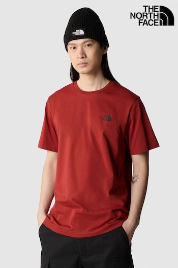 Gifts Under £15 Red Mens Simple Dome Short Sleeve T-Shirt (517435) | £24