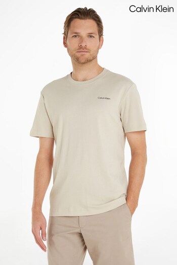 Calvin Klein Natural Micro Logo Interlock T-Shirt (518027) | £50