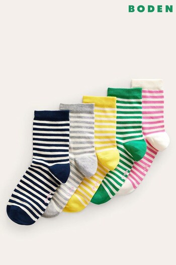 Boden Blue Ankle Socks 5 Packs (518120) | £30