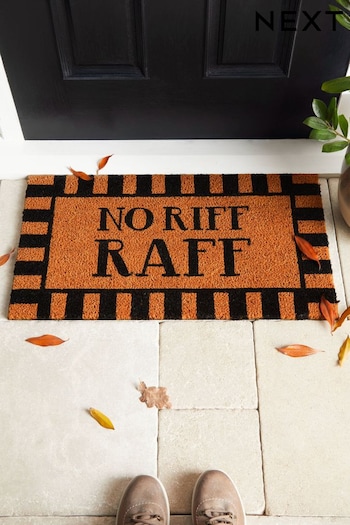 Black No Riff Raff Doormat (518308) | £12
