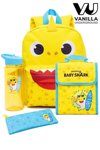 Vanilla Underground Yellow Baby Shark Baby Shark Backpack Set (518318) | £31