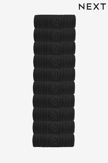 Black 10 Pack Cushioned Sole Sport Socks (518408) | £32