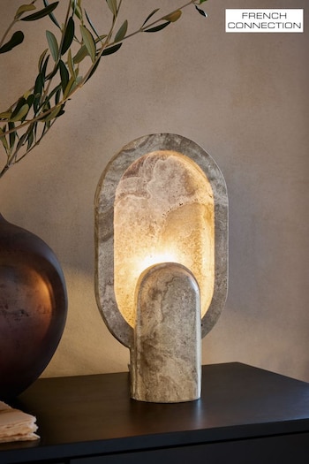 French Connection Grey Stone Rapoko Table Lamp (518630) | £225