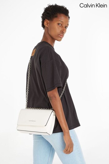 Calvin Klein Sculpted Crossbody White Bag (518661) | £140