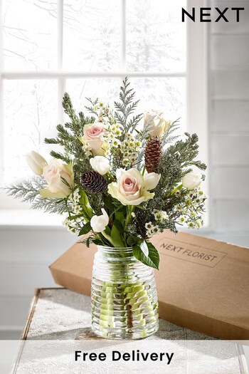 Pink/White Letterbox Fresh Flower Bouquet (518870) | £27