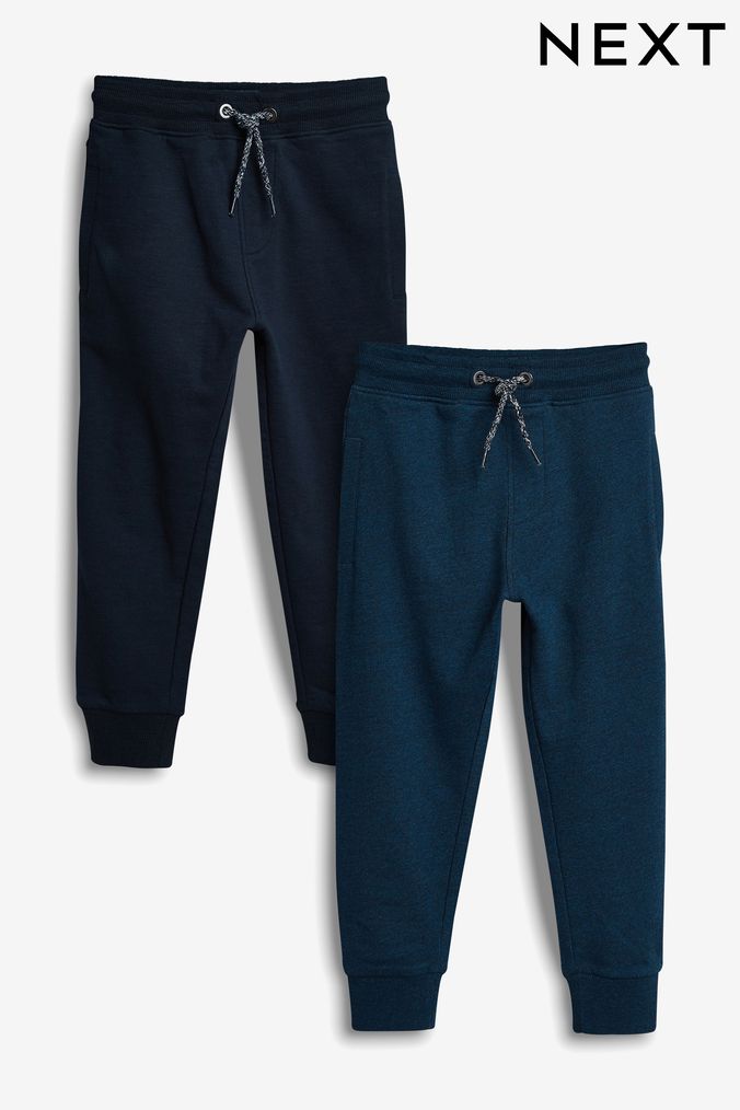 Blue/Navy Slim Fit Joggers 2 Pack (3-16yrs) (519224) | £20 - £27
