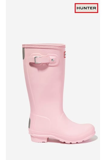 Hunter Girls Pink Original Wellington Boots Suede (519246) | £27