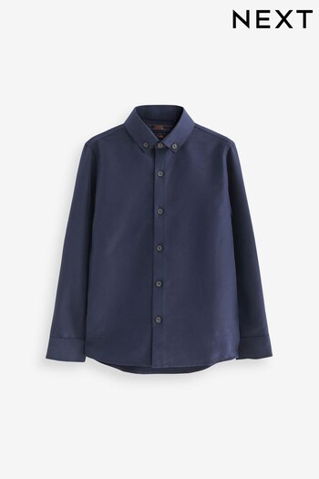 Navy Blue Soft Touch Smart Long Sleeve Shirt (3-16yrs) (519374) | £16 - £21