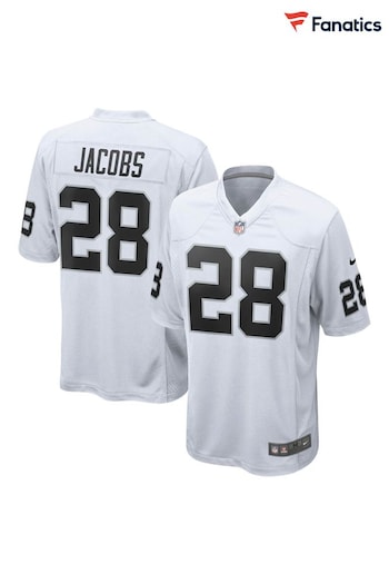 Nike White NFL Las Vegas Raiders Road Game Jersey - Josh Jacobs (519446) | £105