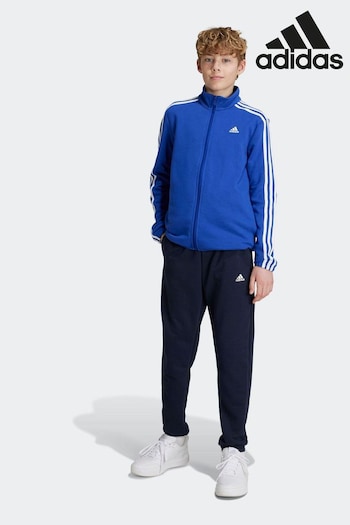 adidas Blue/Black Junior Fitted Tracksuit (519584) | £40