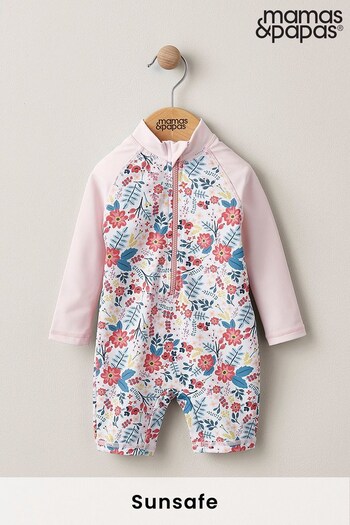 Mamas & Papas Pink Floral Long Sleeve Rashsuit (519804) | £19
