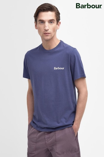 Barbour® Blue Hindle Back Print Graphic T-Shirt (520136) | £37